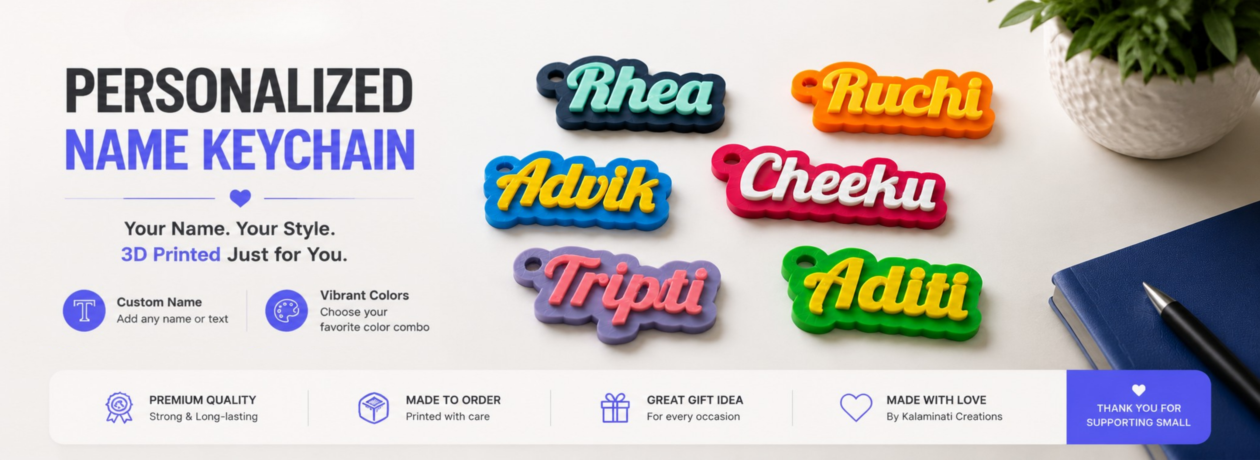 Custom Name Keychain Desktop Banner